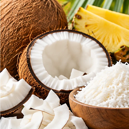 Coconut and tropical fruit products